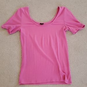 Ribbed scoop neck tee jcrew